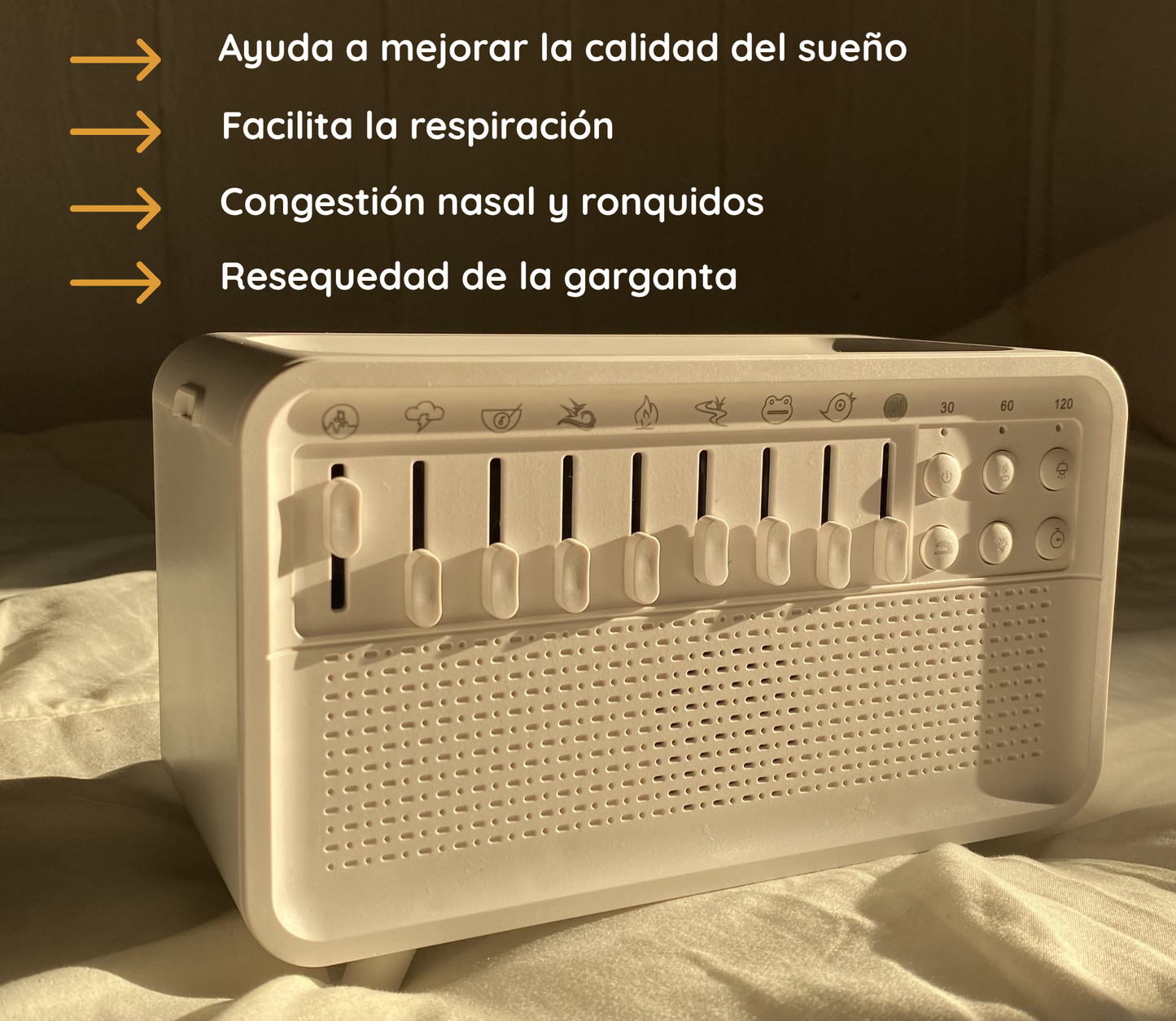 Bluetooth White Noise Machine with Aroma Diffuser,Humidifier & Night Light |8 Natural Sounds,3-Level Dimming for Sleep Therapy