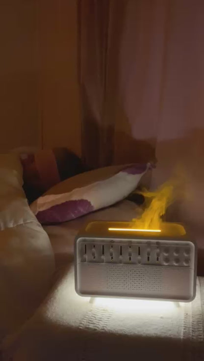 Bluetooth White Noise Machine with Aroma Diffuser,Humidifier & Night Light |8 Natural Sounds,3-Level Dimming for Sleep Therapy